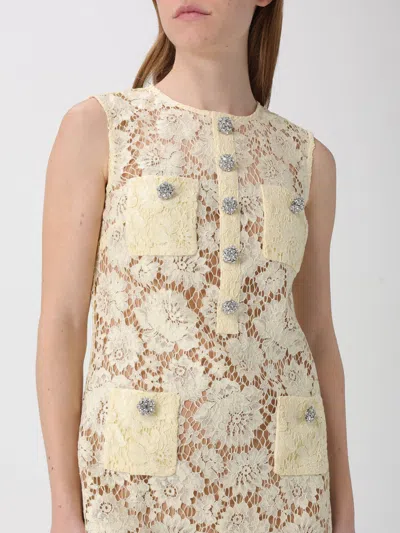 Self-portrait Self Portrait Short Dress With Embellishment In Yellow
