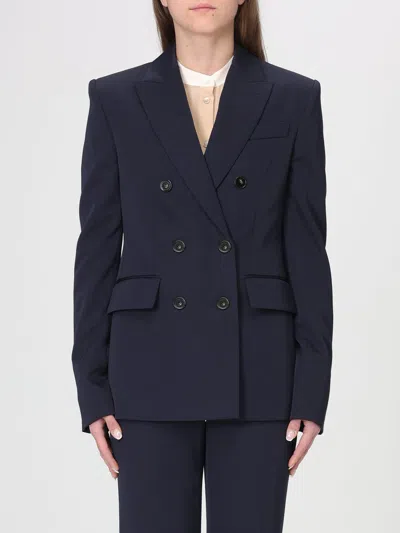 Stella Mccartney Slim Jacket Double Breasted Tailoring Lapel In Blue