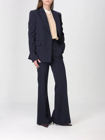 Stella Mccartney Slim Jacket Double Breasted Tailoring Lapel In Blue