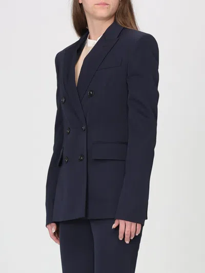 Stella Mccartney Slim Jacket Double Breasted Tailoring Lapel In Blue
