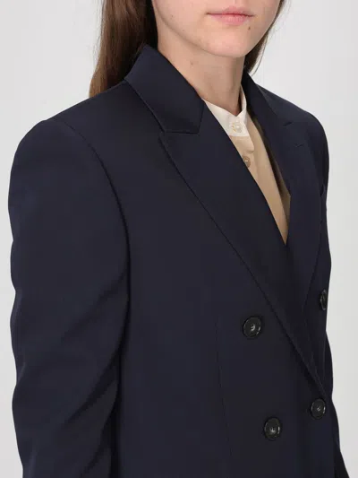 Stella Mccartney Slim Jacket Double Breasted Tailoring Lapel In Blue