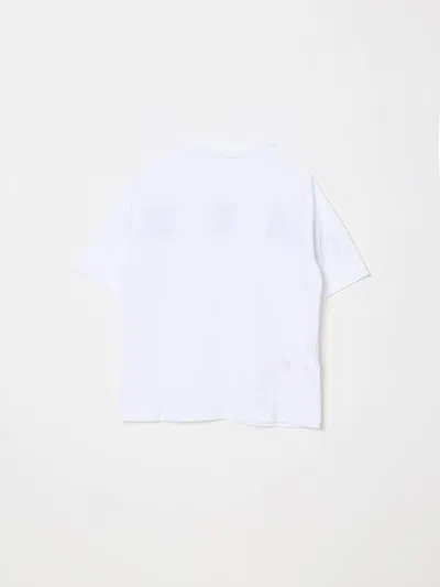 Marni Kids Logo Embroidered Crewneck T-shirt In White
