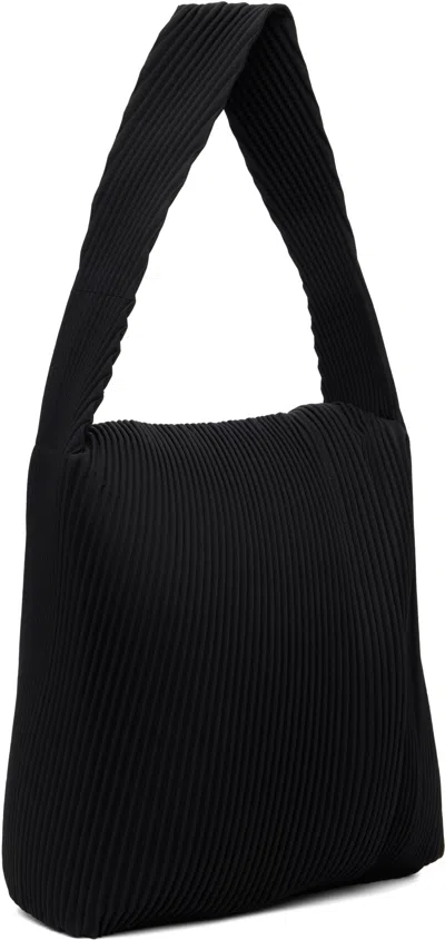Issey Miyake Black Rounded Square Tote In Black