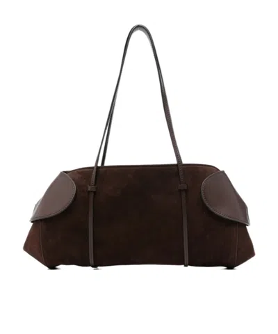 Neous Patchwork Design Shoulder Bag In Brown