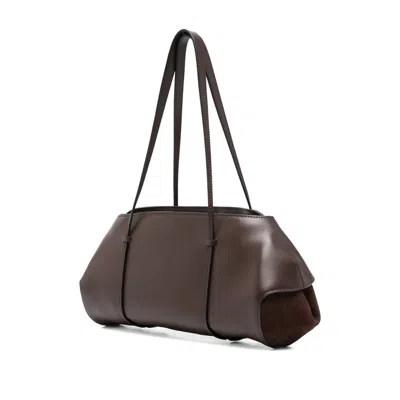 Neous Patchwork Design Shoulder Bag In Brown