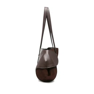 Neous Patchwork Design Shoulder Bag In Brown