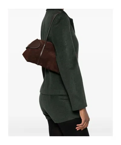 Neous Patchwork Design Shoulder Bag In Brown