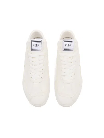 Chloé Woman Sneakers White Size 8 Leather In White