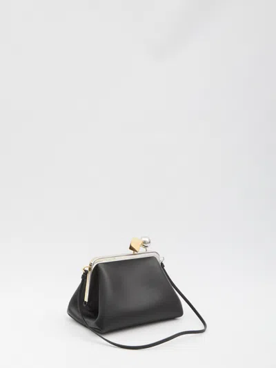 Jacquemus Le Berlingot Black Crossbody Bag With Removable Strap In Leather For Women