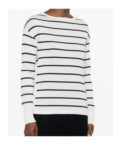 Max Mara White Striped T-shirt In White