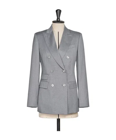 Max Mara Double-breasted Wool Twill Blazer In Black