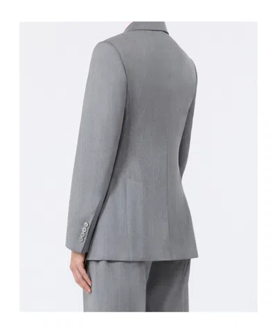 Max Mara Double-breasted Wool Twill Blazer In Black