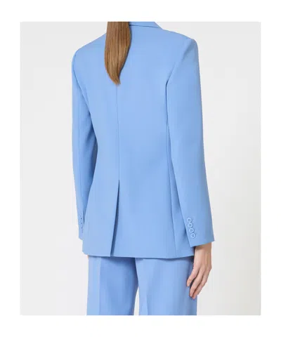 Max Mara Grembo Double-breasted Blazer In Blue
