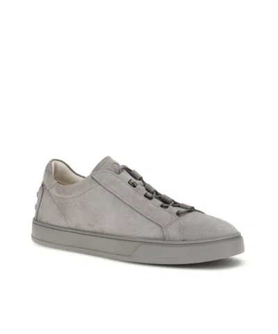 Tod's Lace Up Shoes In Suede Mouse Grey With Rubber Sole In Gray