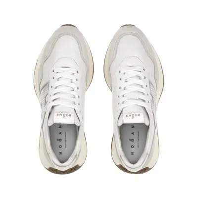 Hogan Women Silver H641 Leather Sneakers, 6.5 Luxury Sneakers For Women Darveys In White