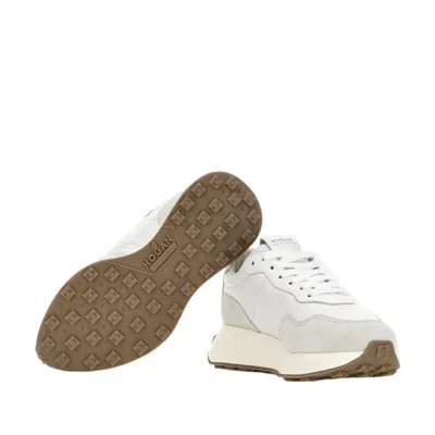 Hogan Women Silver H641 Leather Sneakers, 6.5 Luxury Sneakers For Women Darveys In White