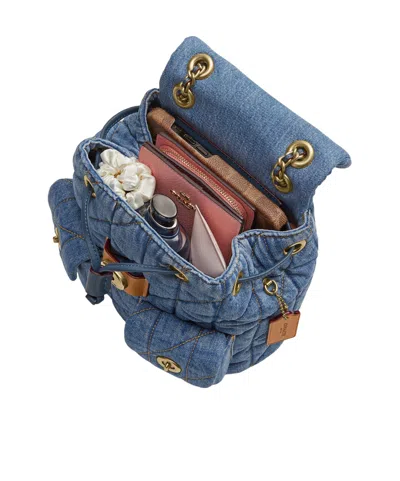 Coach Tabby Quilted Backpack In Green