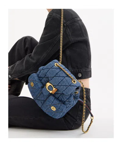 Coach Tabby Quilted Backpack In Green