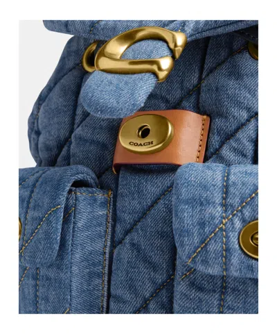 Coach Tabby Quilted Backpack In Green