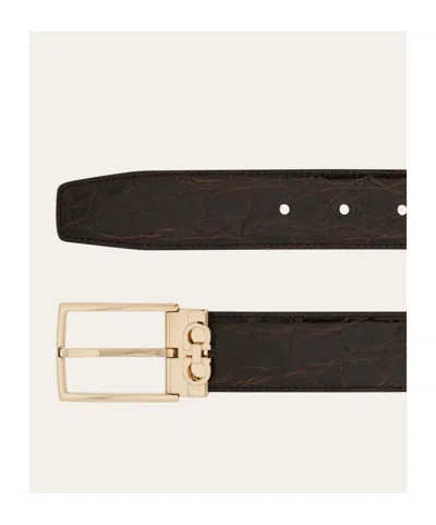 Ferragamo Adjustable Belt In Brown