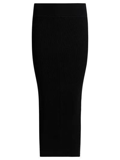 Rick Owens Knit Pencil Skirt In Black
