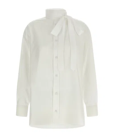 Kenzo Lavalliere Collar Shirt In White