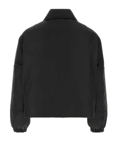 Jil Sander Polyester Padded Jacket Collared Design Cuffs In Black