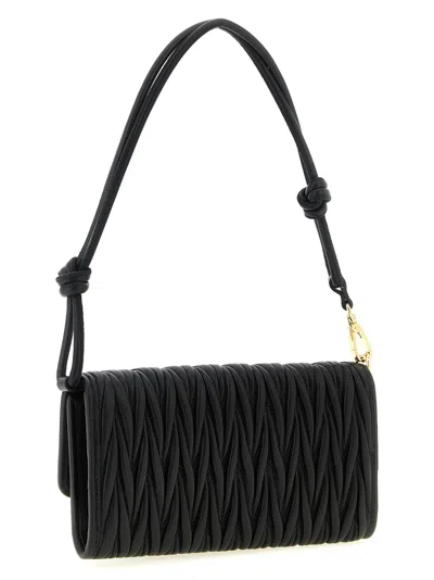 Miu Miu Logo Wallet In Black