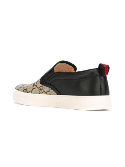 Shop Gucci Gg Supreme Snake Slip-on Sneakers