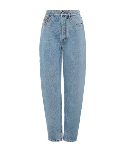 Chloé Light Indigo High-waisted Tapered Jeans In Blue