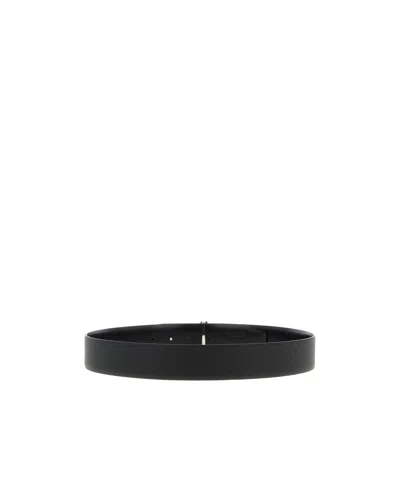 Tom Ford Dark Brown Reversible Textured Silver Buckle Belt In Brown