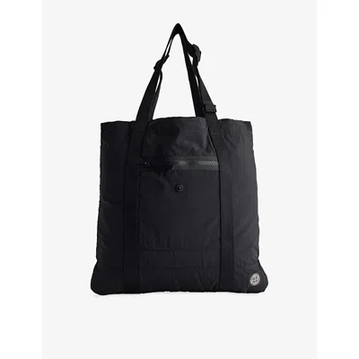 Stone Island Zip Pocket Bag With Internal Snap Pocket And Compass Logo Patch In Red