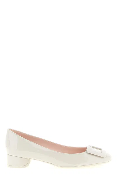Roger Vivier Roundy Lacquered Decollete 25 Pumps For Women In White