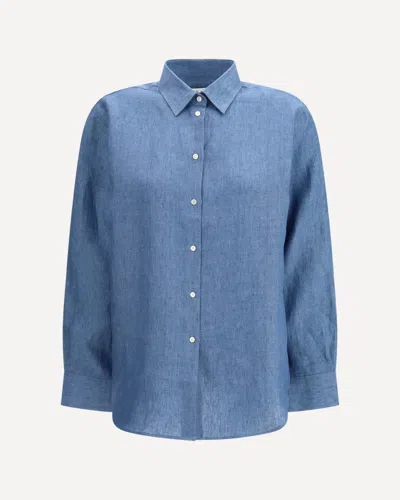 Rohe Chambray Buttoned Shirt In Blue