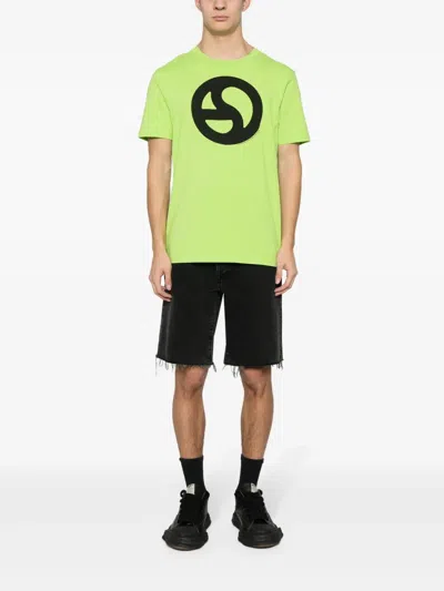 Acne Studios Tshirt With Print In Green