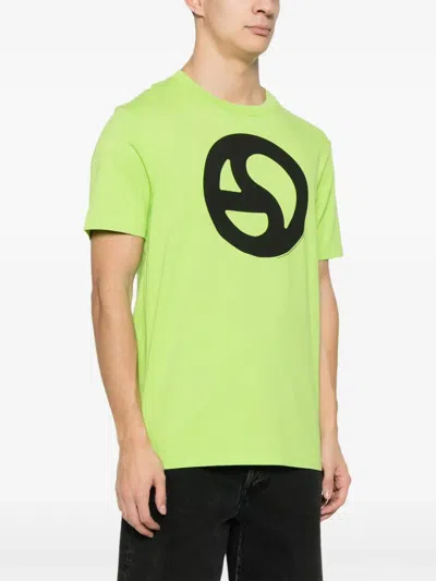 Acne Studios Tshirt With Print In Green
