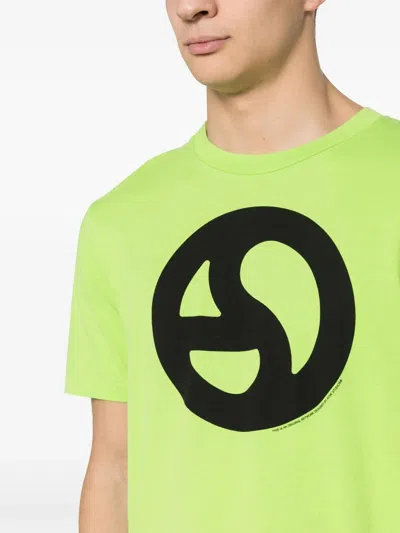 Acne Studios Tshirt With Print In Green