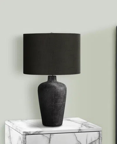 Monarch Specialties Lighting 24" Ceramic Table Lamp In Black