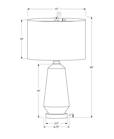 Monarch Specialties Lighting 26" Ceramic Table Lamp In Green