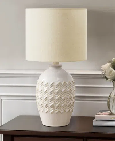 Monarch Specialties Lighting 19" Ceramic Table Lamp In White