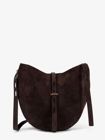Mino Bossi Suede Shoulder Bag In Brown