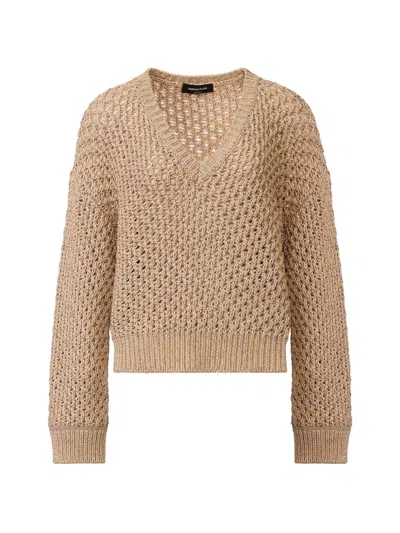 Fabiana Filippi Women Brown Moulin Wool Sweater, Xs Luxury Sweaters & Knitwear For Women Darveys In Neutral