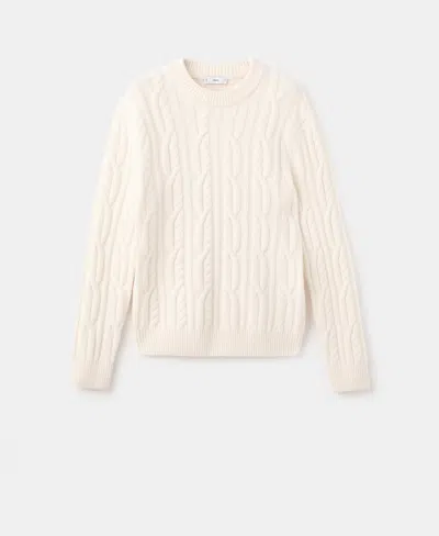 Mango Men's Wool Braided Sweater In Neutral