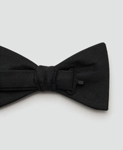 Mango Men's Microstructure Classic Bow Tie In Black