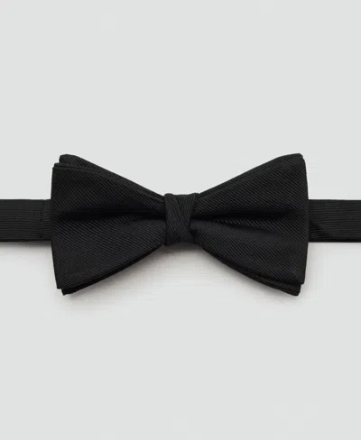 Mango Men's Microstructure Classic Bow Tie In Black
