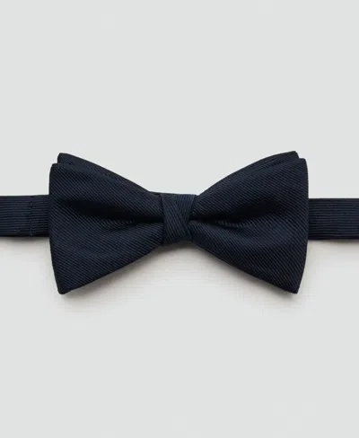Mango Men's Microstructure Classic Bow Tie In Blue