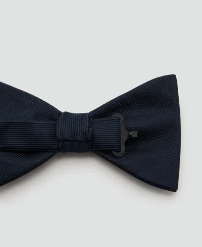 Mango Men's Microstructure Classic Bow Tie In Blue
