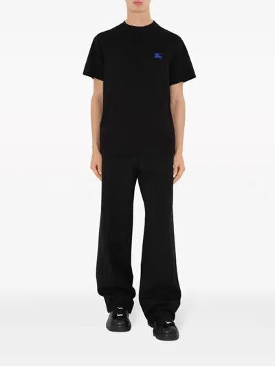 Burberry Black Cotton Clothing T-shirts And Polos In Black