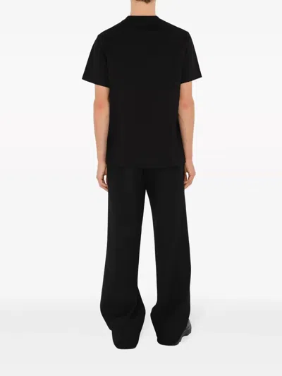 Burberry Black Cotton Clothing T-shirts And Polos In Black