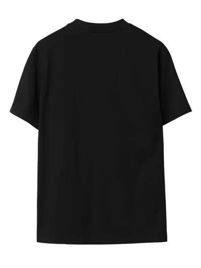 Burberry Black Cotton Clothing T-shirts And Polos In Black